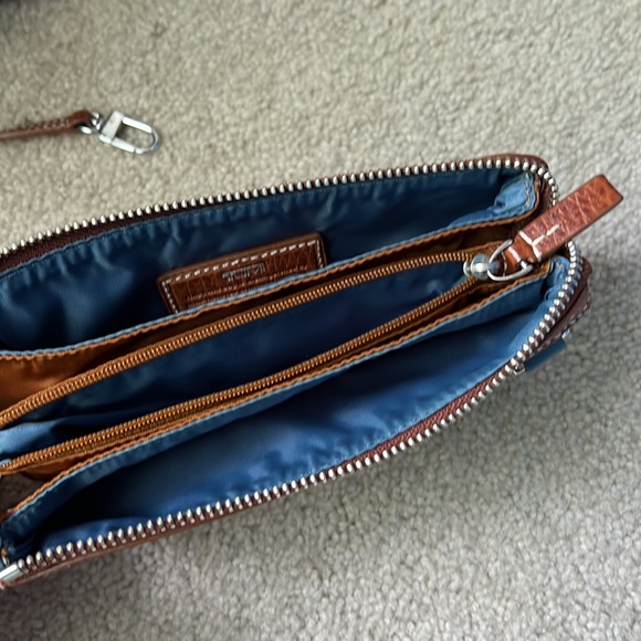 Tumi wristlet with crossbody strap. - Picture 6 of 8